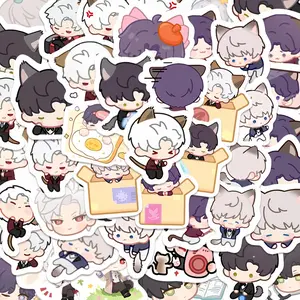 52pcs Love and Deepspace Chibi Stickers Pack, Waterproof Cute Otome Game Character Decals for Laptop, Water Bottle, Journal & Scrapbook, Otome Game Fan Gift, Sticker Packs