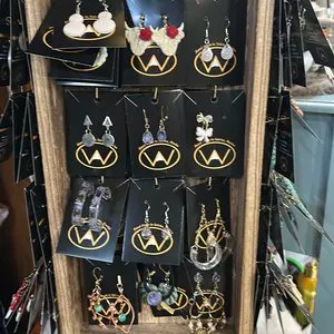 Handmade Alaska Jewelry with Elk Antlers, Ivory, Porcupine Quills & Forget Me Not Flowers, Polymer Clay Designs & Earrings