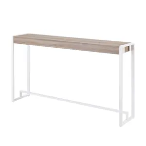 360 stand Modern Entryway Sled Console Table, 54 in., Gray-Brown-White Finish (Model 402412), Modern Entryway Table