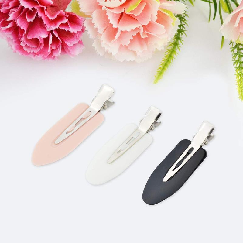 Valentine's Day Gift 24 Pcs No Bend Hair Clips, Creaseless Pin Curl Clips for Hairstyling, Bangs, Finger Waves, Makeup Application, Hairdressing, and Styling in Black For Girls