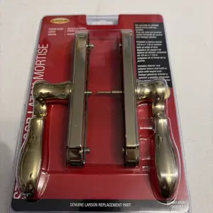 Larson Storm Door Latch Mortise Handle Set -  Brass - CH 30207 01 - NEW