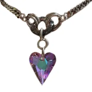 Heart Pendant Necklace with Adjustable Strap for Teens Fashion Party Accessory