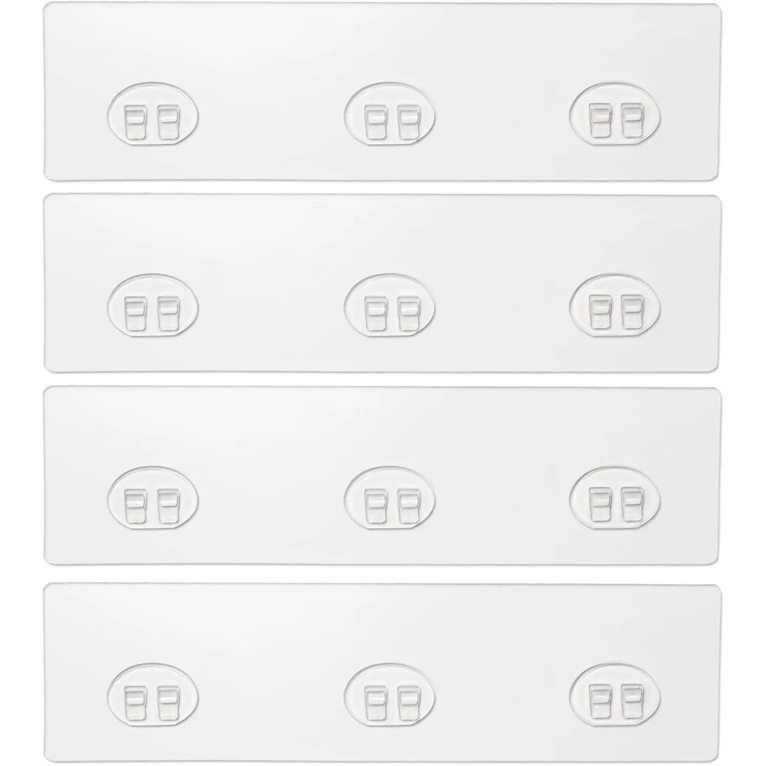 Transparent -4pcs 3 Hooks