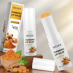 Turmeric Lip Balm, Natural Ingredients, Glycerin, Jojoba, Moisturizing Nourishing Lip Care, Reduces Fine Lines & Dead Skin, Hydrating & Shiny Lips, Essential Lip Treatment