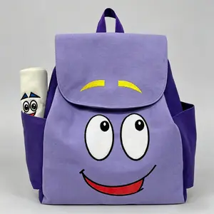 New Cute Cartoon Pattern Backpack, Large Capacity Student School Bag, Fashionable Backpack for Girls, Casual Versatile Backpack for Daily Use  With Treasure Map Pen Case