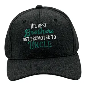 The Best Brothers Get Promoted to Uncle Hat Funny Family Graphic Novelty Cap Funny Hats Funny Uncle  Novelty Caps for Men Black - Standard