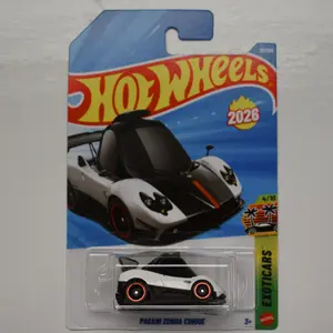 Pagani Zonda Cinque White Tooned 2026 Hot Wheels Exoticars Collectible