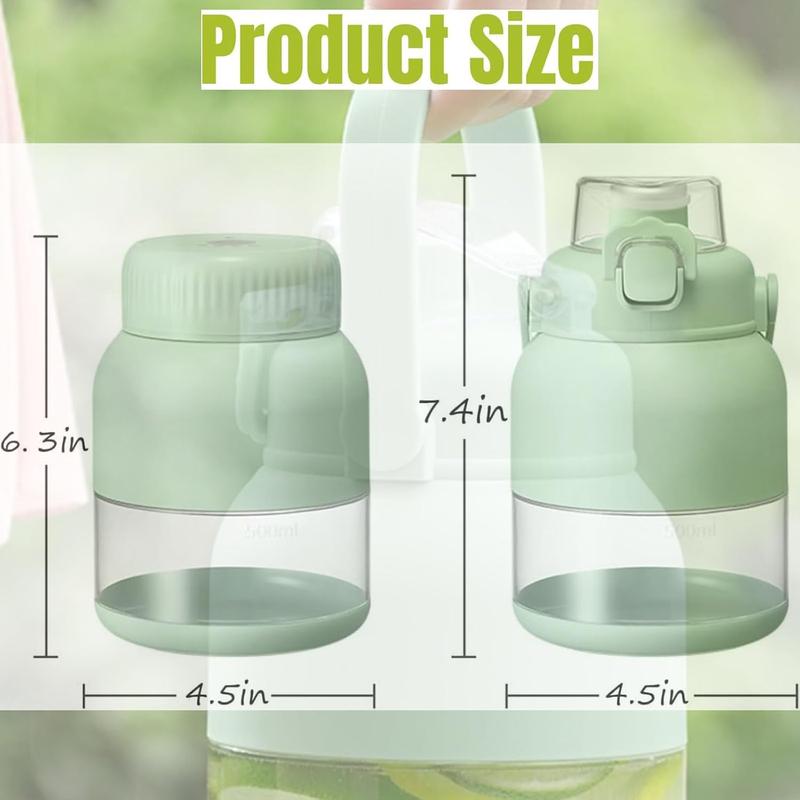 Portable Wireless Juicer Cup 18oz, USB Rechargeable Automatic Blending Cup with Detachable Lid, Multifunctional Fruit Juicer for Travel & Outdoor