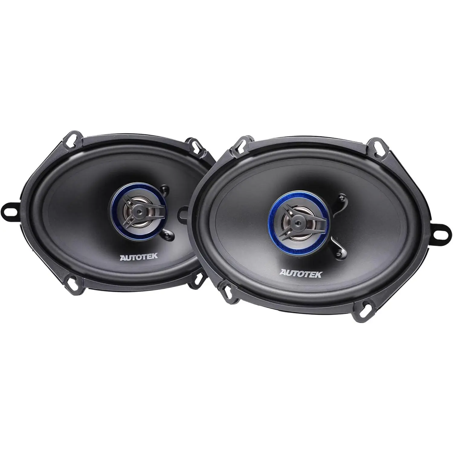 Autotek Street Machine 250W 5"x7" & 6"x8" 2 Way Car Audio Coaxial Speakers with Neo Mylar Soft Dome Tweeters for Crystal Clear Sound, Pair