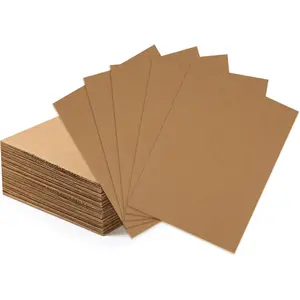 13 Pack 8.5"x11" Corrugated Cardboard Sheets,Cardboard Inserts Flat for DIY Crafts,Packing, Shipping, Mailing(Brown)