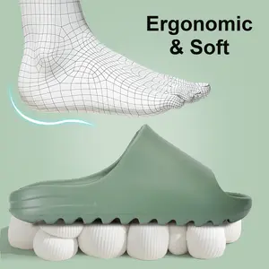 Lumubby Cloud Slippers, EVA Anti-Slip Pillow Slides with Thick Sole, Open Toe Quick-Drying Shoe for Women, Indoor & Outdoor Comfortable Walking Home Footwear