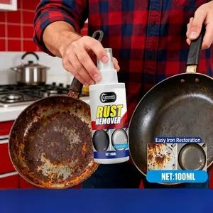 New 100ML Rust Remover Spray, Powerful Cleaning Ability, Instantly Removes Metal Rust, Restores Metal Shine, Easy Polishing Function, Rust Converter