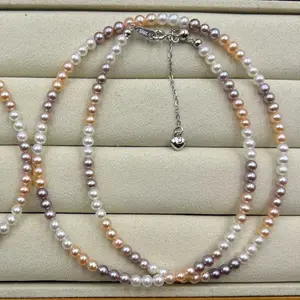 Candy color freshwater pearl necklace s925