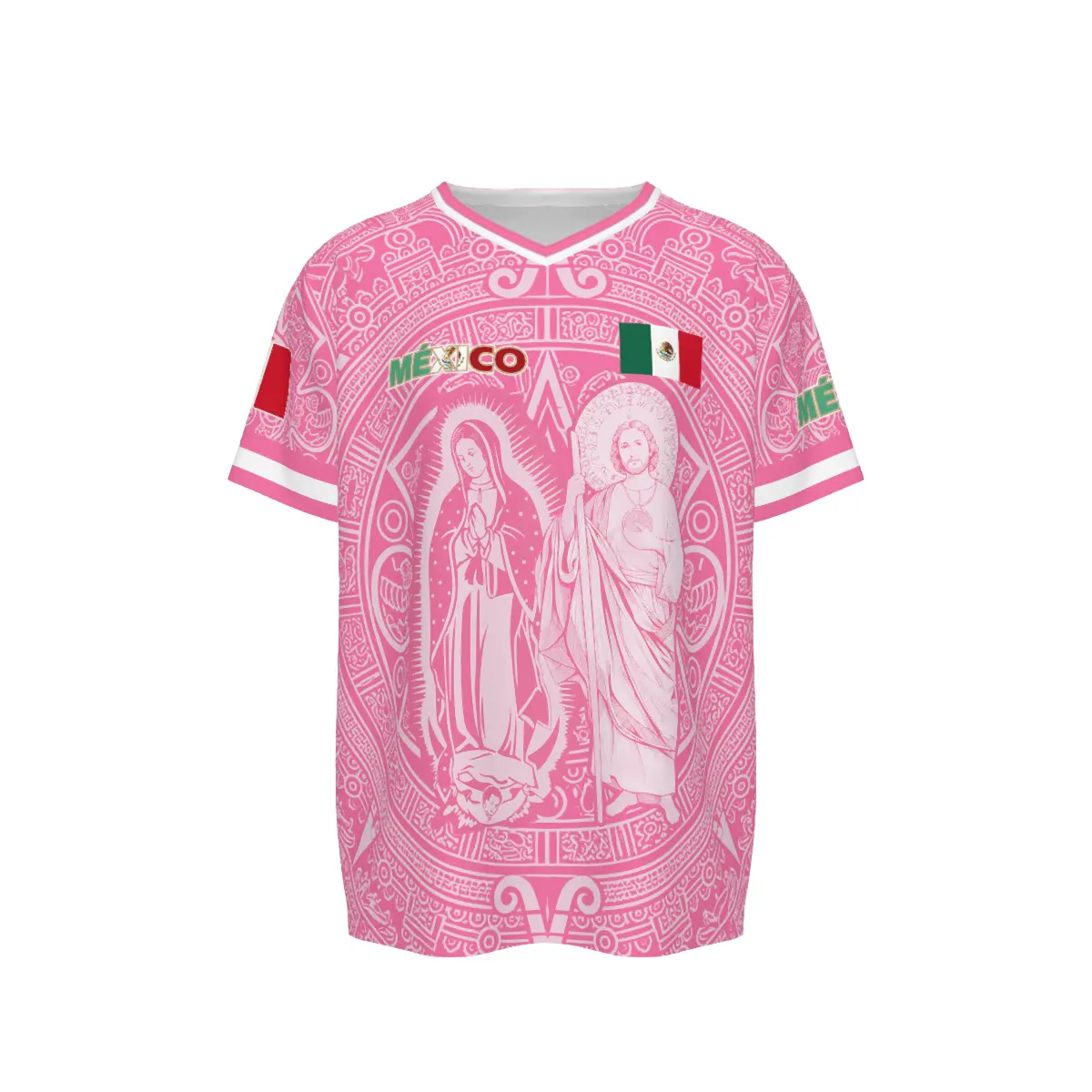 Men's Light Pink Virgencita & San Juditas Mexico 2026 Soccer Jersey, Mens Clothing, 2026 Soccer Fan Shirt, Casual Mexican Culture Sports Jersey, Mexico 2026 Jersey Men's Light Pink Virgencita & San Juditas Mexico 2026 Soccer Jersey, Mens Clothing, 2026 Soccer Fan Shirt, Casual Mexican Culture Sports Jersey, Mexico 2026 Jersey