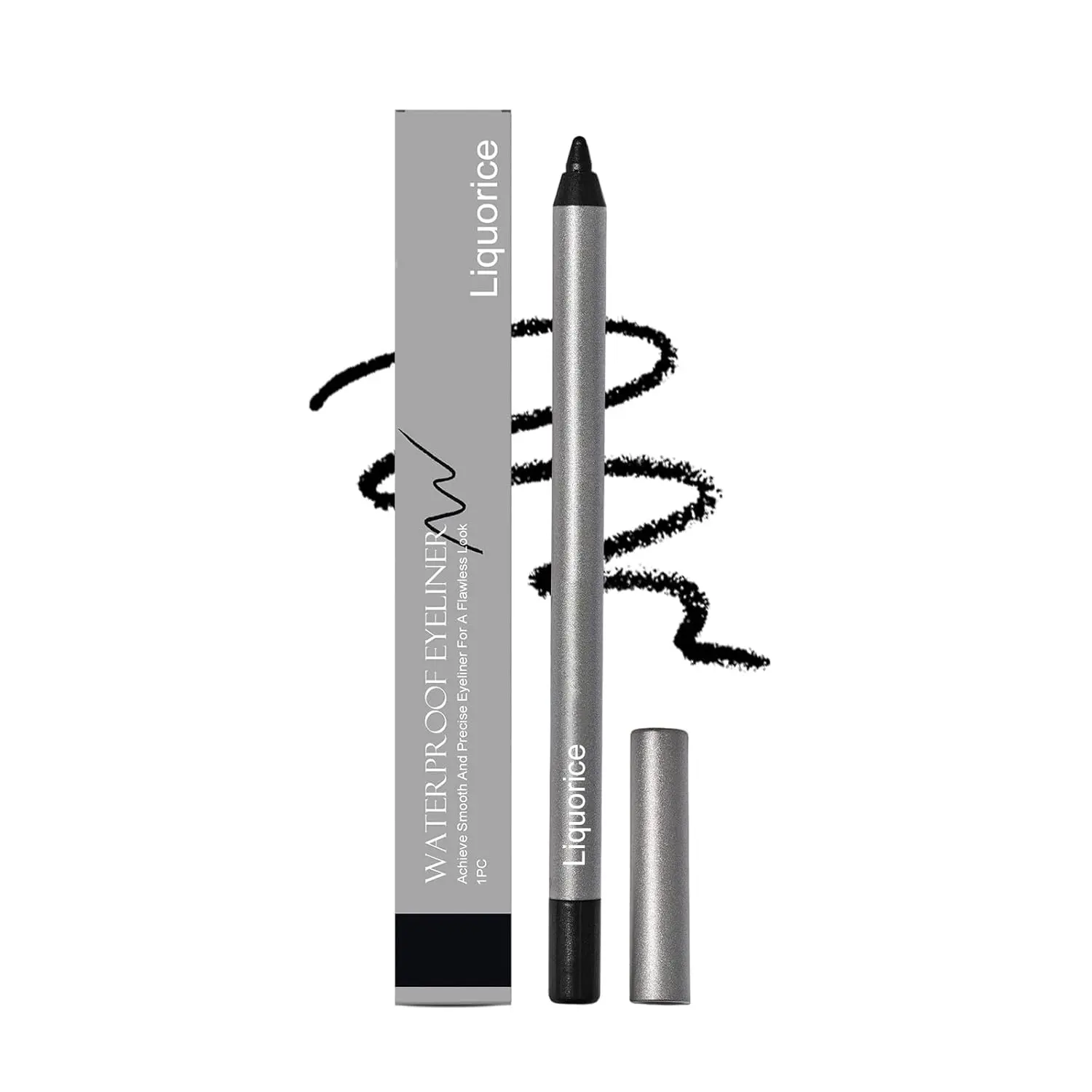 Women's Matte Retractable Waterline Gel Eyeliner Pencil - Longwear, Waterproof, Smudge-Proof, Creamy Smooth, Tear-Proof for Watery Eyes & Holiday Swimming, Brown, Black, Nude, Makeup Gift