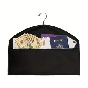 Waterproof Hidden Storage Hanger Bag, Storage Pocket, 1 Count Money Documents Bills Hanging Organizer, Secure & Discreet Wardrobe Solution Hanger, Hangable【Only Hanger Bag】