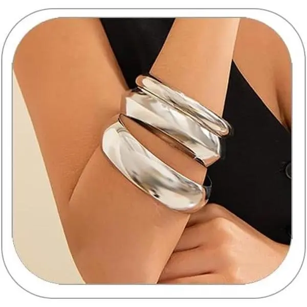 Chunky  Bangle Bracelets for Women Wide Bangle Cuff Bracelets Open Thick Bangles Bracelets  Bangles Minimalist Wrist Cuff Bracelets for Women