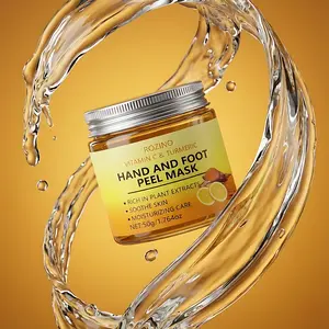 Rozino Vitamin C Turmeric Hand & Foot Mask | Baby Soft Skin, Brighten Tone, Gentle Exfoliation