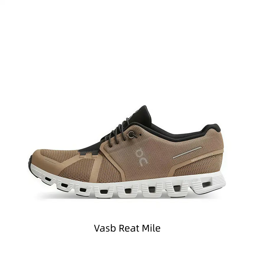 Airy taupe woven mesh workout sneakers with hollow white ripple cushion sole, flexible lace-up athletic shoes perfect for gym sessions and post-work casual city walks.