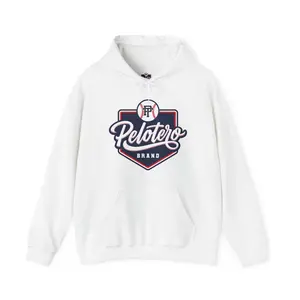 Pelotero Brand Logo Hoodie - Baseball Player Men's Sweatshirt, Unisex Heavy Blend™ Puro Beis, Beisbol Para Ti, Baseball Hoodie, Player