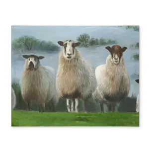 360 stand Rectangular Sheep Flock Design Stylish White Polyester Placemat, 14x18 in Standard Size, Kitchen Tableware with Coasters for Home Decor (CPPM1418TDRP1P), Coasters Home Decor, Kitchen Decorative Placemat