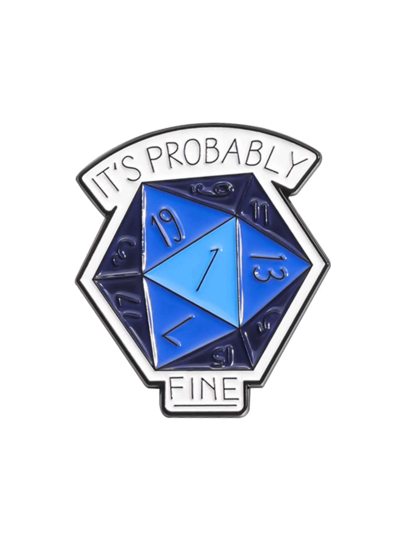 Lucky Blue Dice Enamel Pin Badge, Brooch Pin, Cute Lapel Pin Gift for Friends, Backpack Collar Emblem, All Seasons Accessory, Unique Friendship Present, Durable Metal Pins, Brooch Pin Clip