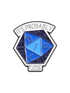 Lucky Blue Dice Enamel Pin Badge, Brooch Pin, Cute Lapel Pin Gift for Friends, Backpack Collar Emblem, All Seasons Accessory, Unique Friendship Present, Durable Metal Pins