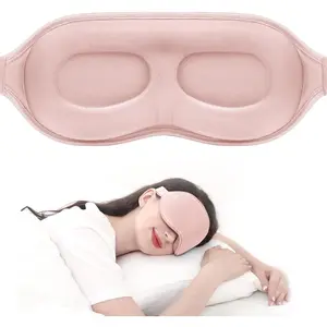 Luxury 3D Sleep Mask for Back and Side Sleepers – Zero Pressure Eye Mask for Lash Extensions, Full Light Blocking Blindfold for Travel, Naps, Flights & Relaxation