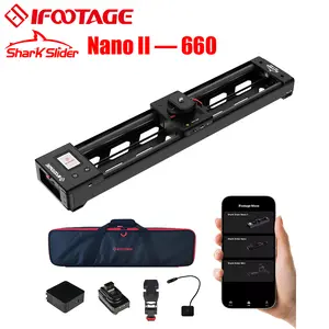 IFOOTAGE Shark Slider Nano II — 660 Mini Motorized Camera Long Version,Aluminum Alloy Dolly Track,Video Stabilizer Rail Panorama