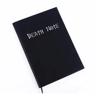 Cool Death Note Journal - Lined Writing Notebook for Daily Notes and Creative Writing, A Unique Aesthetic Stationery Gift for Anime and Manga Enthusiasts, Faux Leather Diary with Elegant Silver Foil Details, A5 Size for Student Notes and Office, with Line