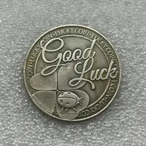 Four-Leaf Clover Lucky Coin Replica, Collectible Souvenir Gift, Own All Happiness Plated Commemorative Coin, Perfect Keepsake
