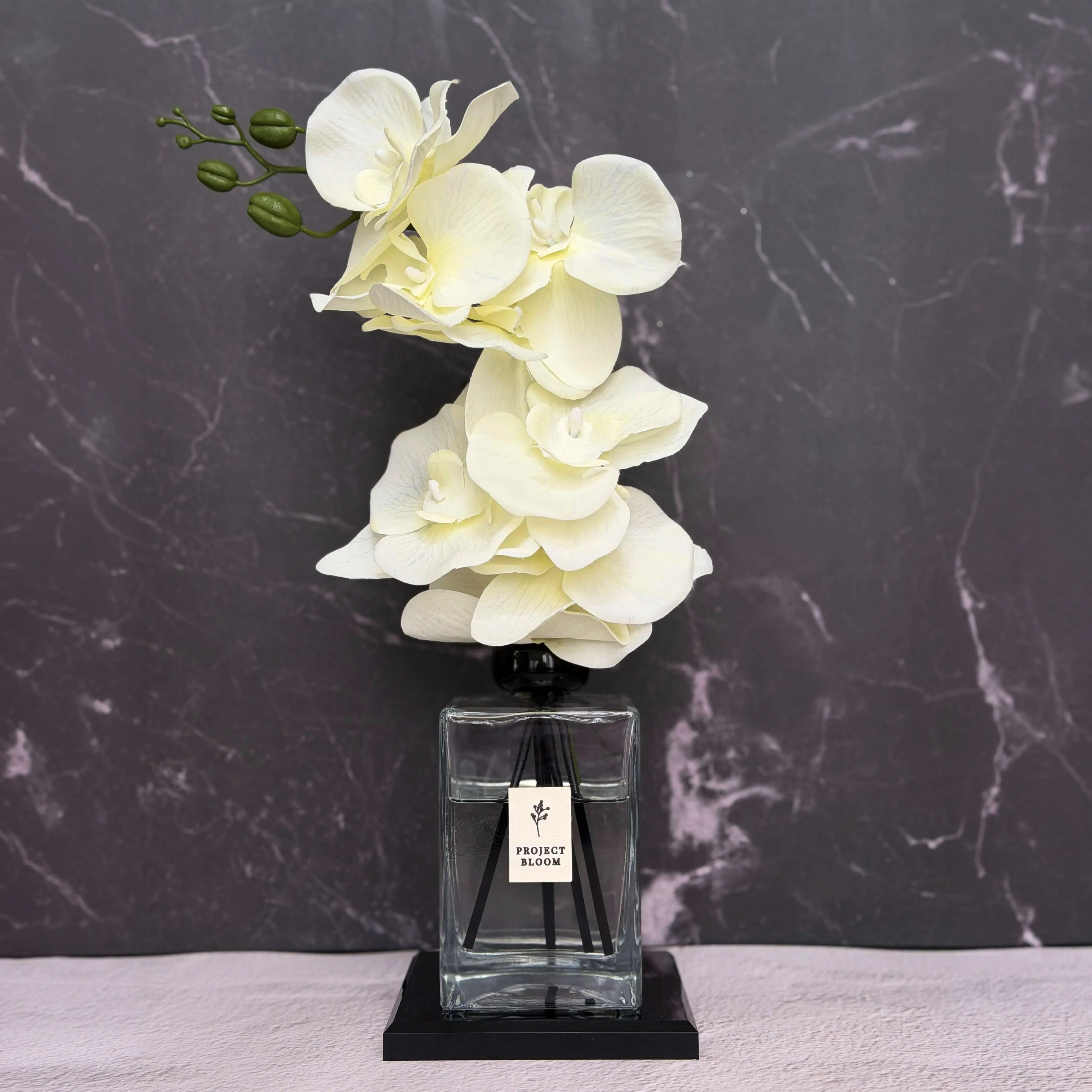 Veil In White Signature Edition Artificial Flower Diffuser Decorative Accent Piece for Home Decor