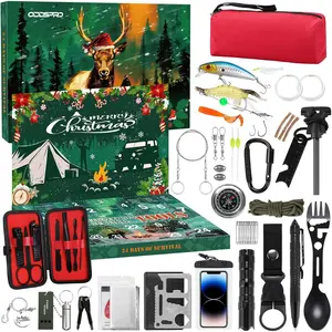 Advent Calendar 2025, Survival Kit for Men, 24 Days Christmas Countdown Advent Calendar, Unique Christmas Gifts for Men Dad Husband, Holiday Surprise Gifts for Adult