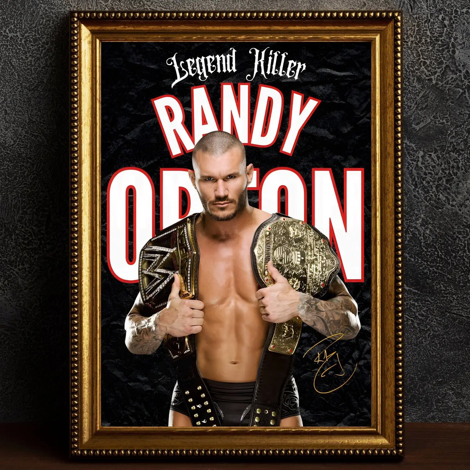 Randy Orton Poster / Wrestling / Catch / Wrestler / / Boxing / MMA / Wall poster / Wall art / Interior decoration / Boxing print