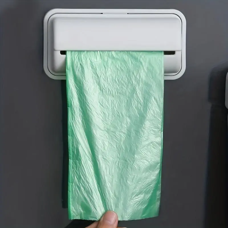 Trash Bags Storage Box Garbage Bag Dispenser For Kitchen Organization Bathroom Wall Mounted Grocery Bag Holder Kitchen Plastic Bags Container