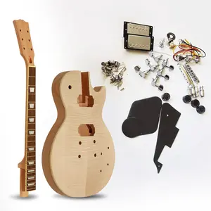BATKING Electric Project Guitar Kit Unfinished DIY Package with All Accessories(GK03)