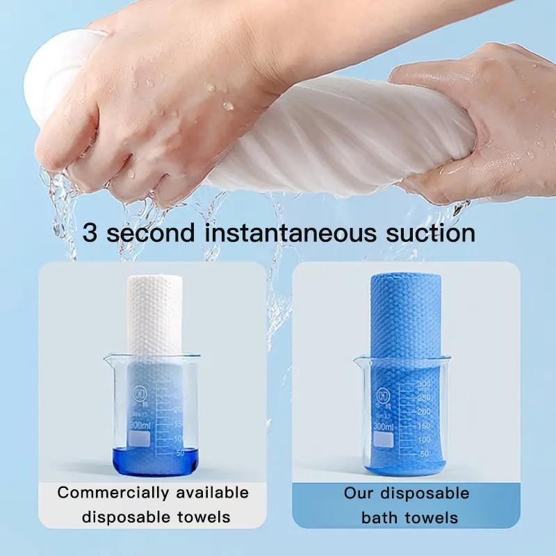 Disposable Bath Towels, 10 Pack 55" x 27.5" Ultra Soft, Quick Dry Disposable Towel, Portable Travel Towel for Hotel Camping Beach Swimming Gym Sauna , Personal Care Pet Towels