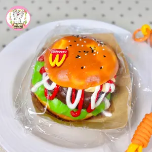 Super Jumbo Burger – Food-Grade Silicone Squeeze Toy, Handmade