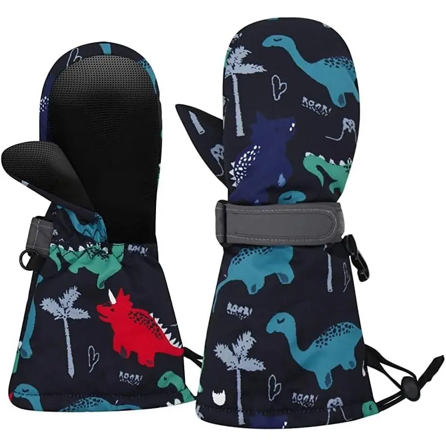 X-GLV04   Waterproof Kids Mittens Gloves with Fleece Lined for Boys Girls Winter Snow Skiing Thick Insulated for Cold Weather