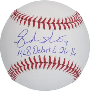 Brandon Nimmo New York Mets Autographed Baseball with "MLB Debut 6/16/18" Inscription - Fanatics Authentic Certified