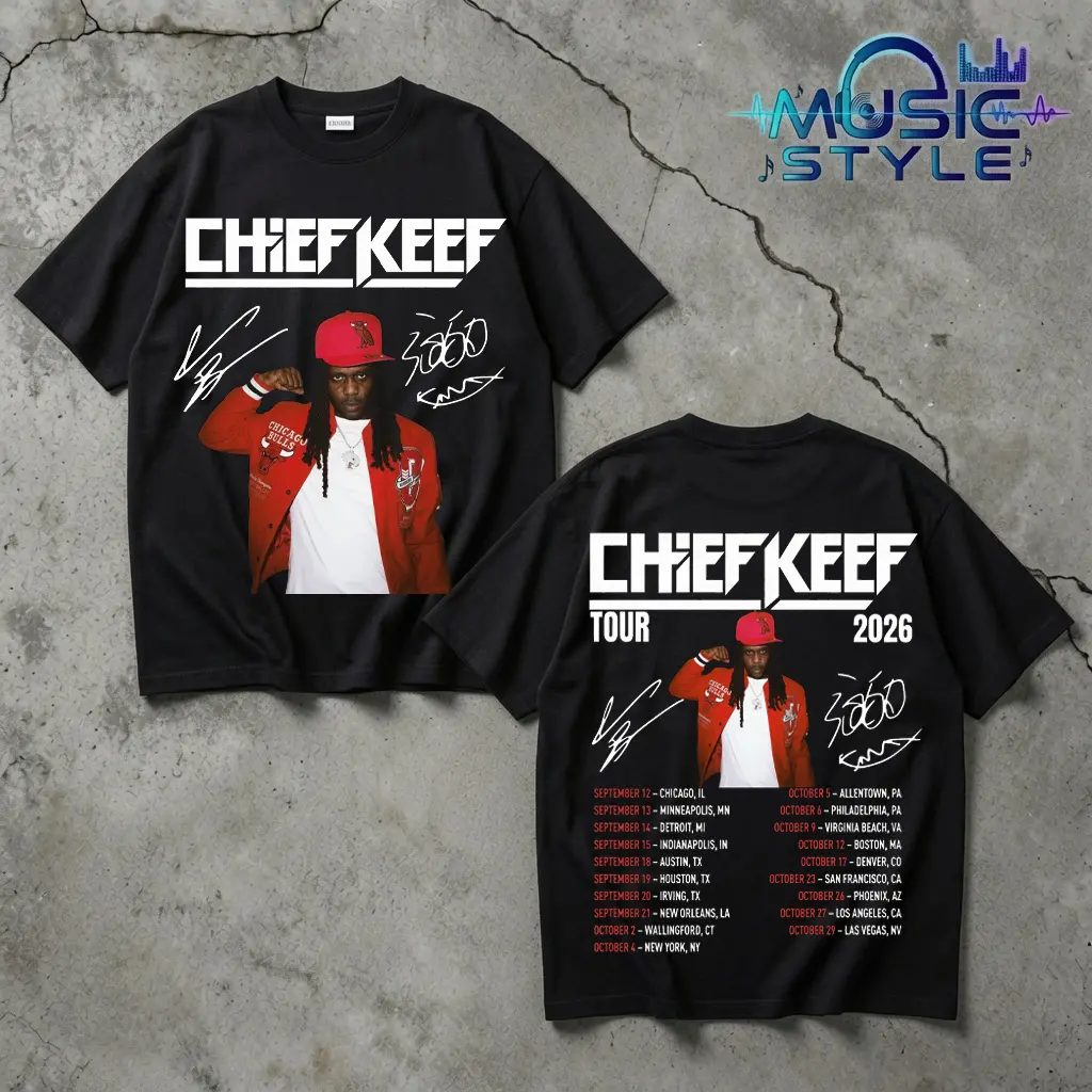 Chief Keef Live Tour 2026 T-Shirt, Two-Sided Hip Hop Concert Graphic Tee, Premium 100% Cotton Skeletor Sosa Shirt, Rap Music Fan Gift, Streetwear Tour Merch