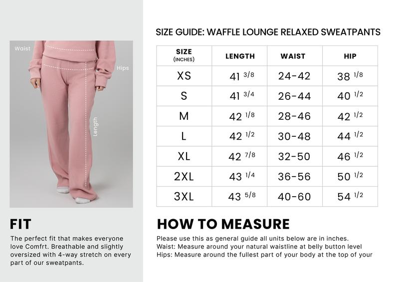 Comfrt | Waffle Lounge Relaxed Sweatpants