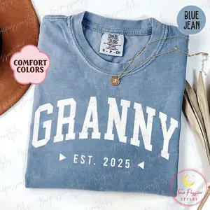 Comfort Colors Custom Granny Shirt, New Granny Tshirt, Promoted To Granny Gift, Mothers Day Gift For Granny, Shirt For Granny