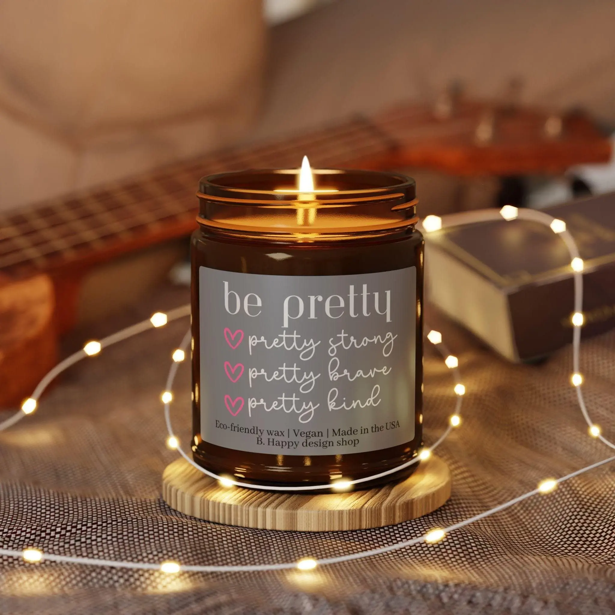 Confidence Gift, College Student Gift, Roommate Gift, Daughter Gift, Amber Jar Candle, Pretty Candle, gift for birthday