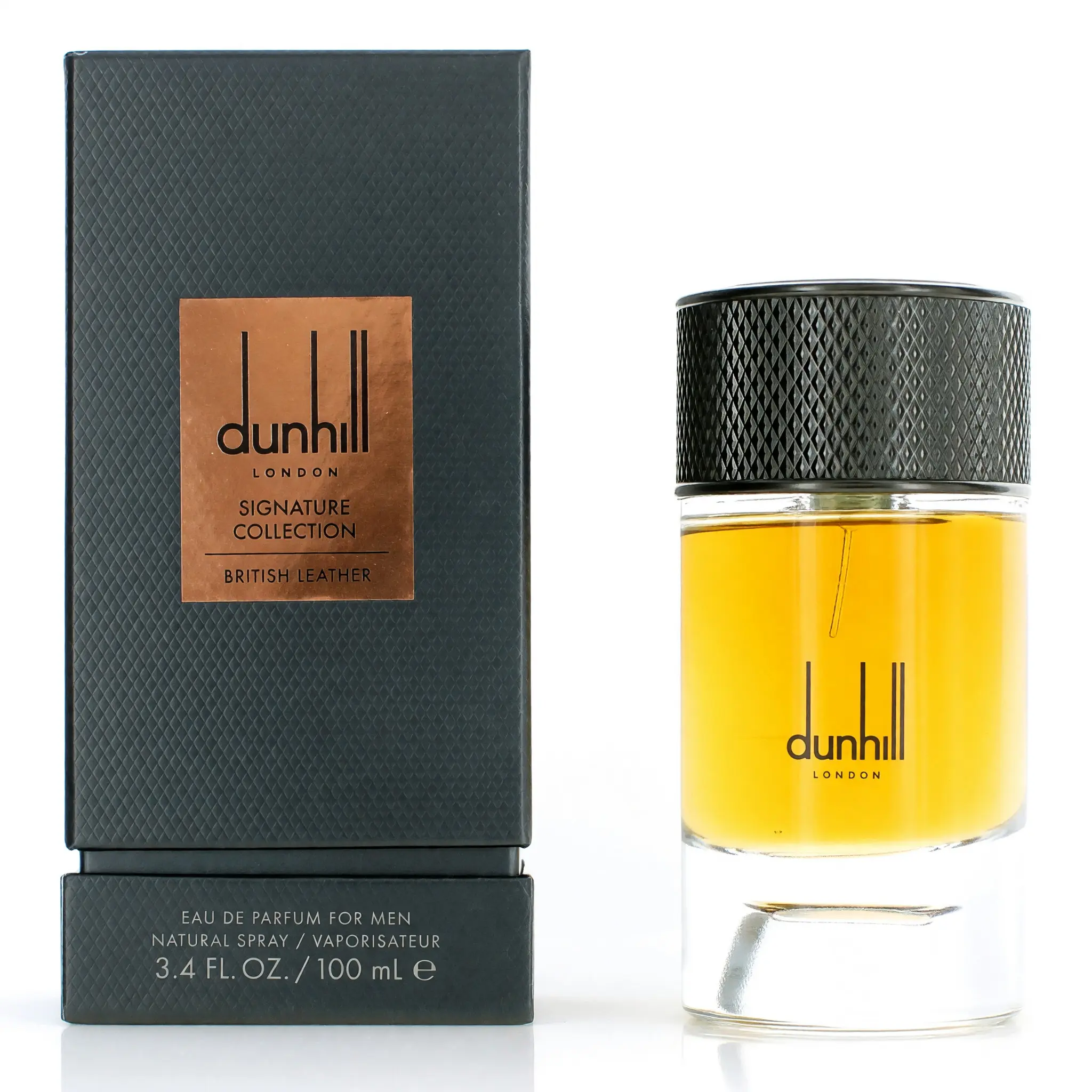 Alfred Dunhill Dunhill British Leather Men's EDP Spray, 3.4 oz - Violet, Bergamot, Orange, Floral Notes, Masculine Classical Leather-Base Fragrance