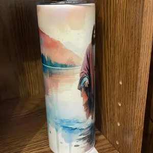 Jesus walking on water tumbler