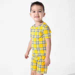 Clueless Total Betty Plaid Bamboo Kids Pajama Short Set
