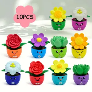 Coordinated Flower Pots Designed for Educational Purposes, Enhancing Logic And Creativity, a Toy for Assembling Potted Plants