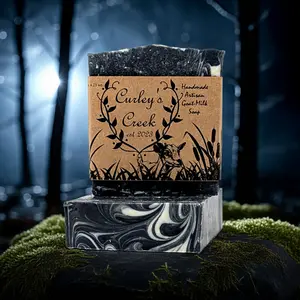 🌙 Midnight in the Holler | Goat Milk Soap Bar | Handmade Natural Skincare | Smoky Woods & Spice | Curley’s Creek