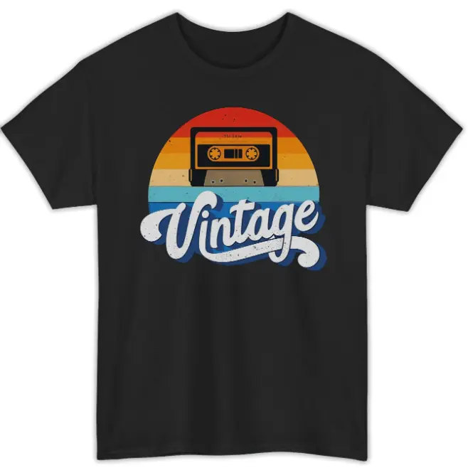 Old School Tape Retro Rainbow Vintage Streetwear Tee